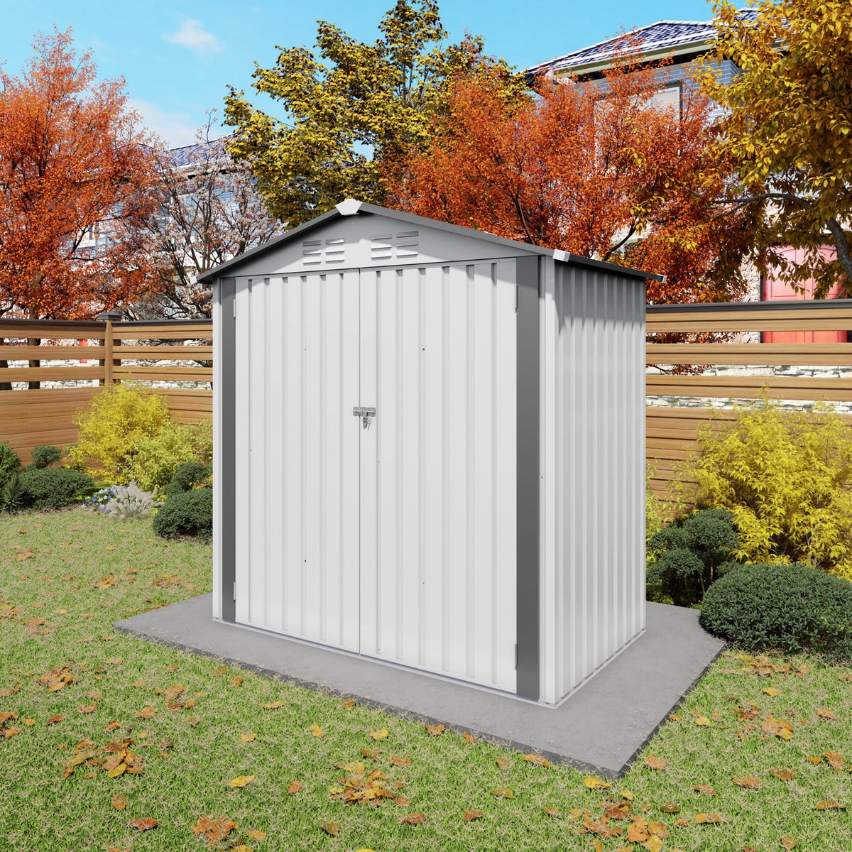 6x3.6ft Metal Shed - Outdoor Storage for Patio & Backyard