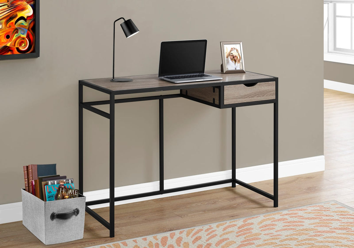 Taupe Computer Desk with Storage Drawer - 42" L for Home Office