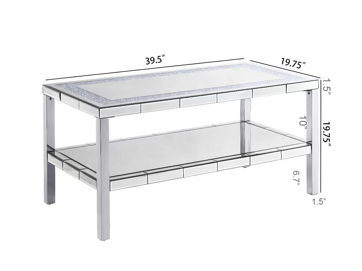 Silver Computer Desk - Keyboard Tray, Rectangular Design