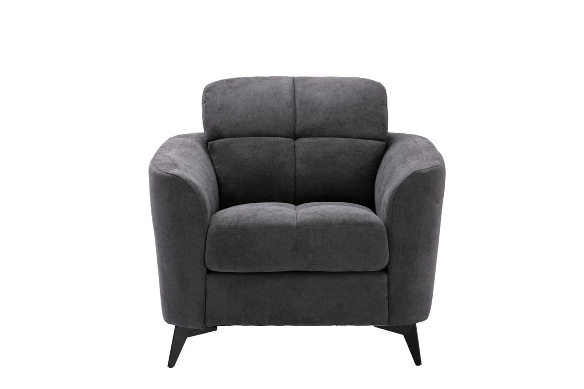 Gray Woven Fabric Chair - 39" Wide Comfort Seat