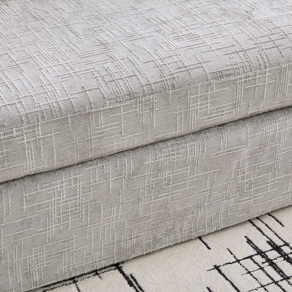 3-Seat Gray Chenille Oversized Sofa - Living Room Seating