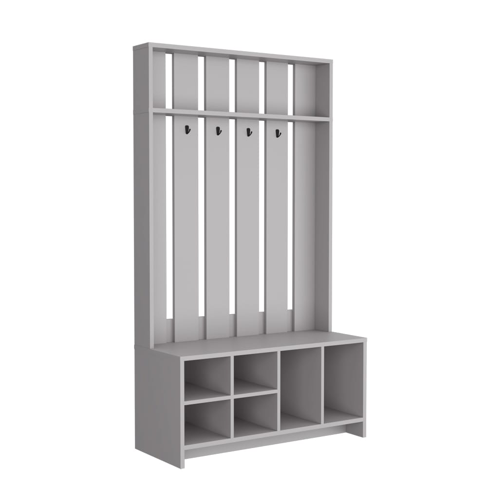Smoke Engineered Wood Hall Tree with Hooks