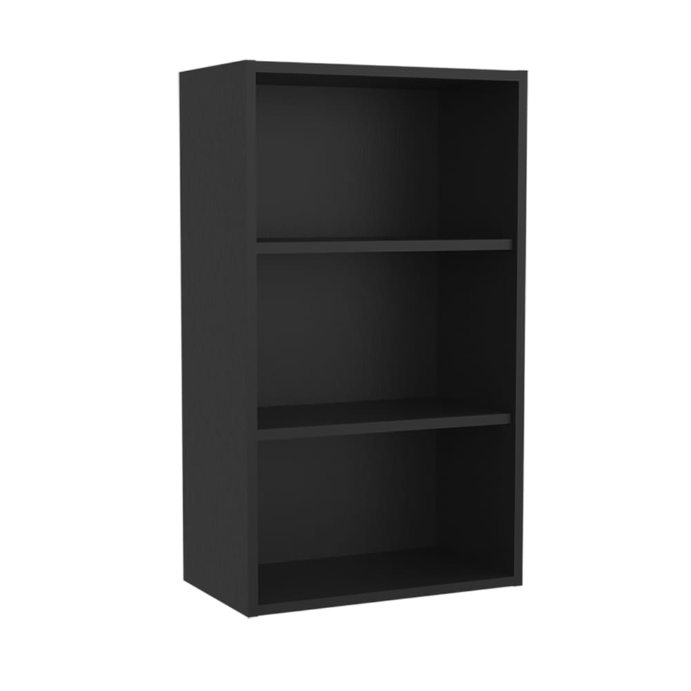 Black Kitchen Shelving Unit - 3 Tier Display Cabinet for Living Room
