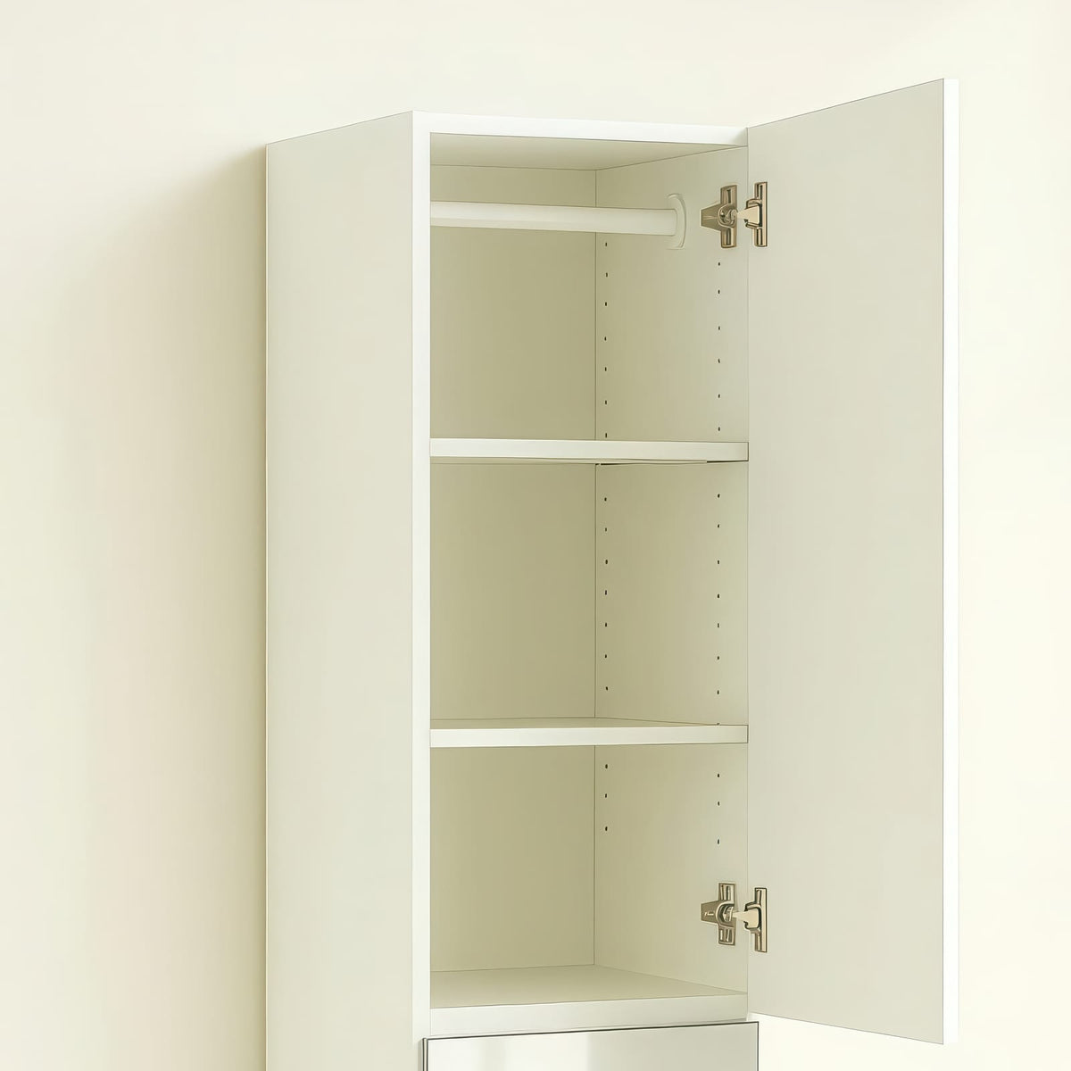 White Wood Modular Closet Cabinet - 70.9" Wide for Bedroom