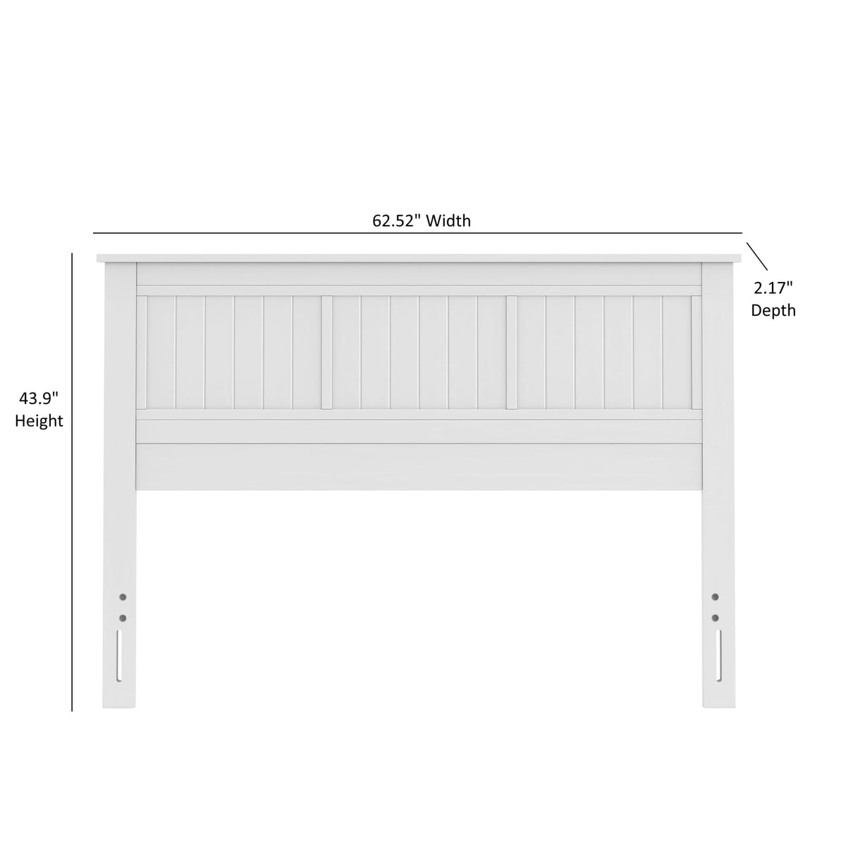 Walton Window Pane Headboard - Queen White Farmhouse Style