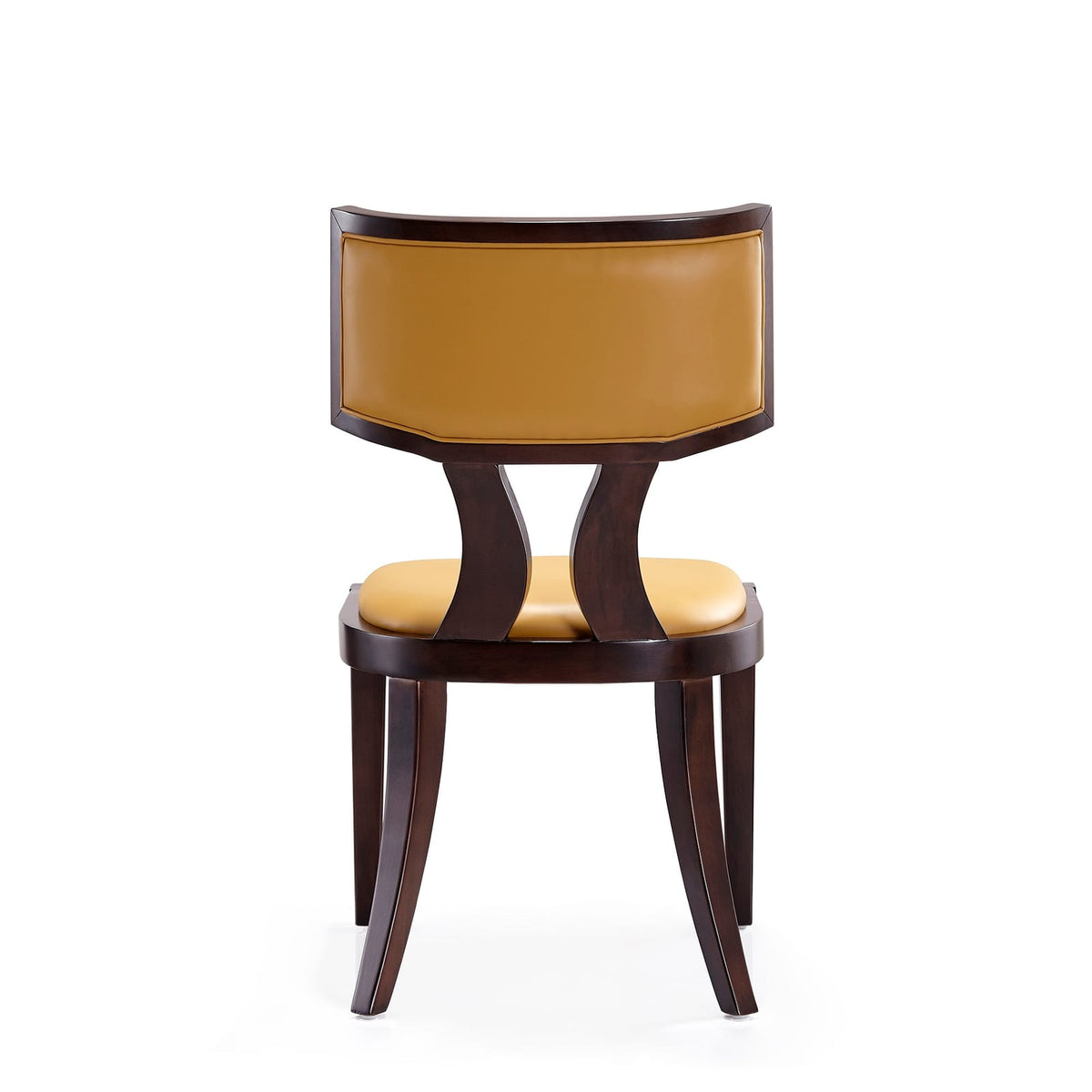 Camel Wood Dining Chair Set of 2 in Traditional Klismos Design