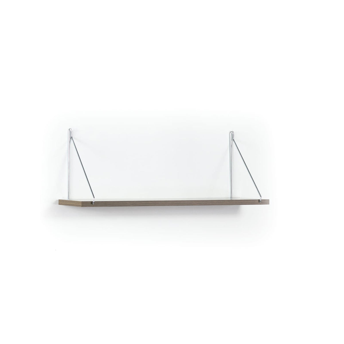 Palmer Floating Wall Decor - White/Chrome Rustic Shelf