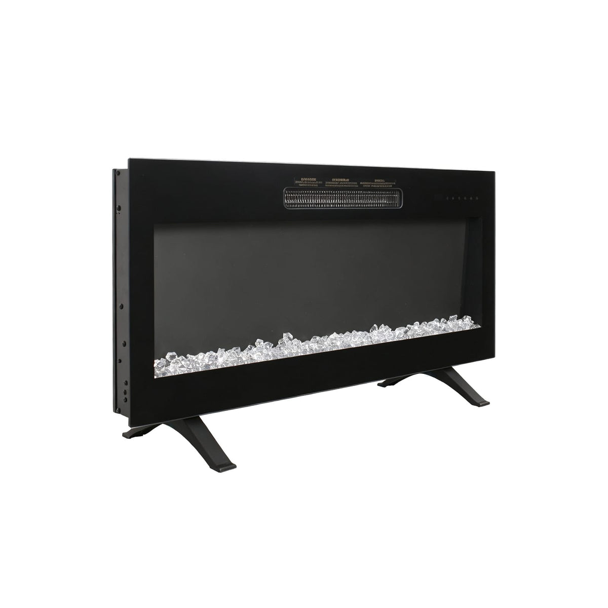 42 Inch Electric Fireplace - Wall Mounted, Tempered Glass Front
