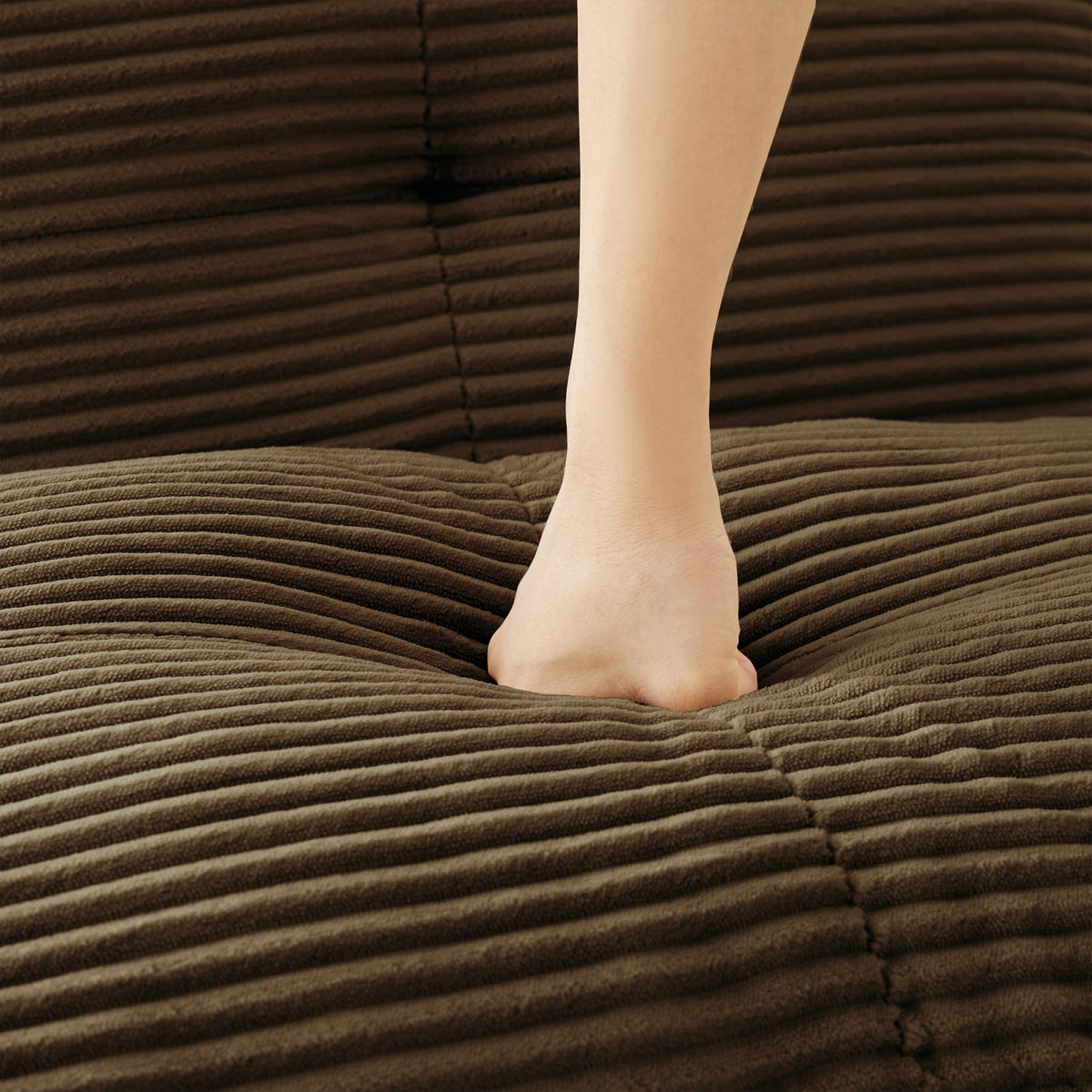 Brown Corduroy Ottoman - 36" Modular Sofa