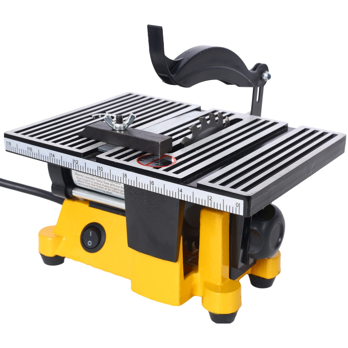 4 Inch Mini Table Saw - Yellow Steel Model