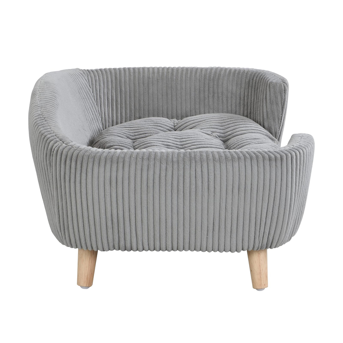 Elevated Corduroy Dog Bed - Small Dogs, Grey Comfort