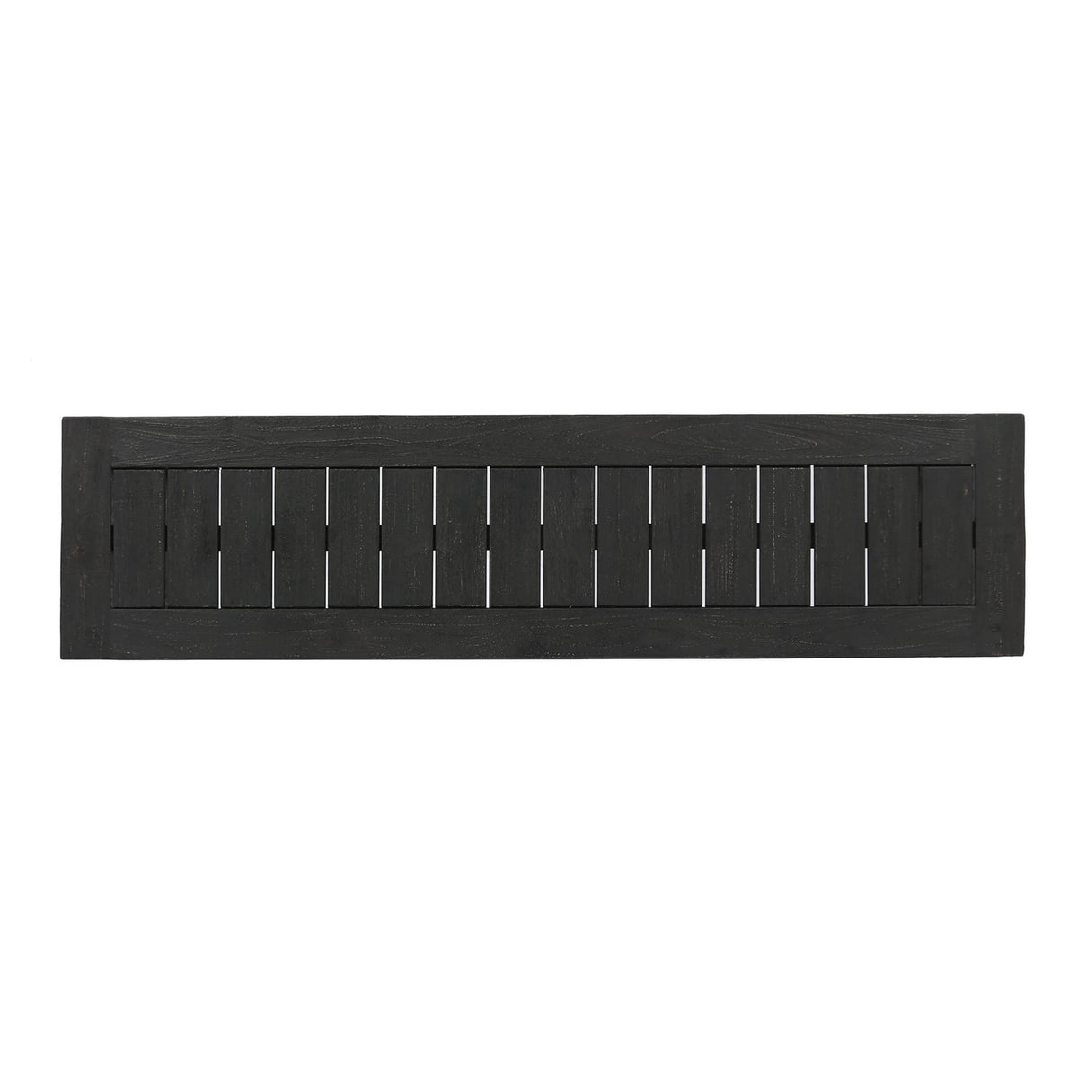 Dark Grey Acacia Wood Patio Bench for Garden or Porch Seating