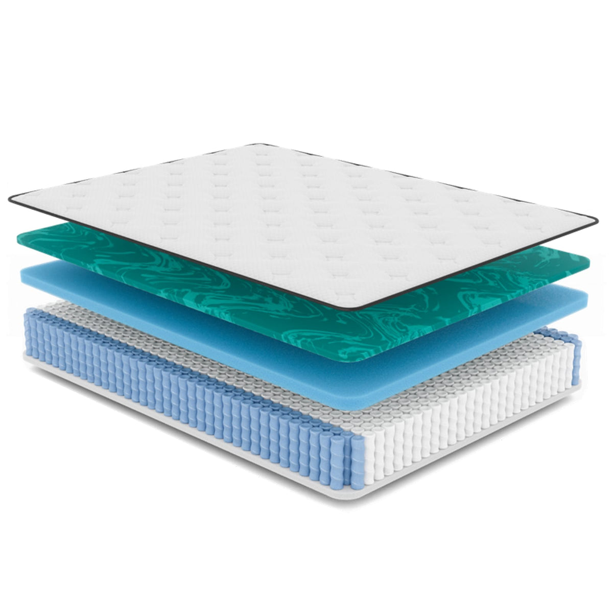 Diamond Zen Cool Gel Mattress - Twin Size White