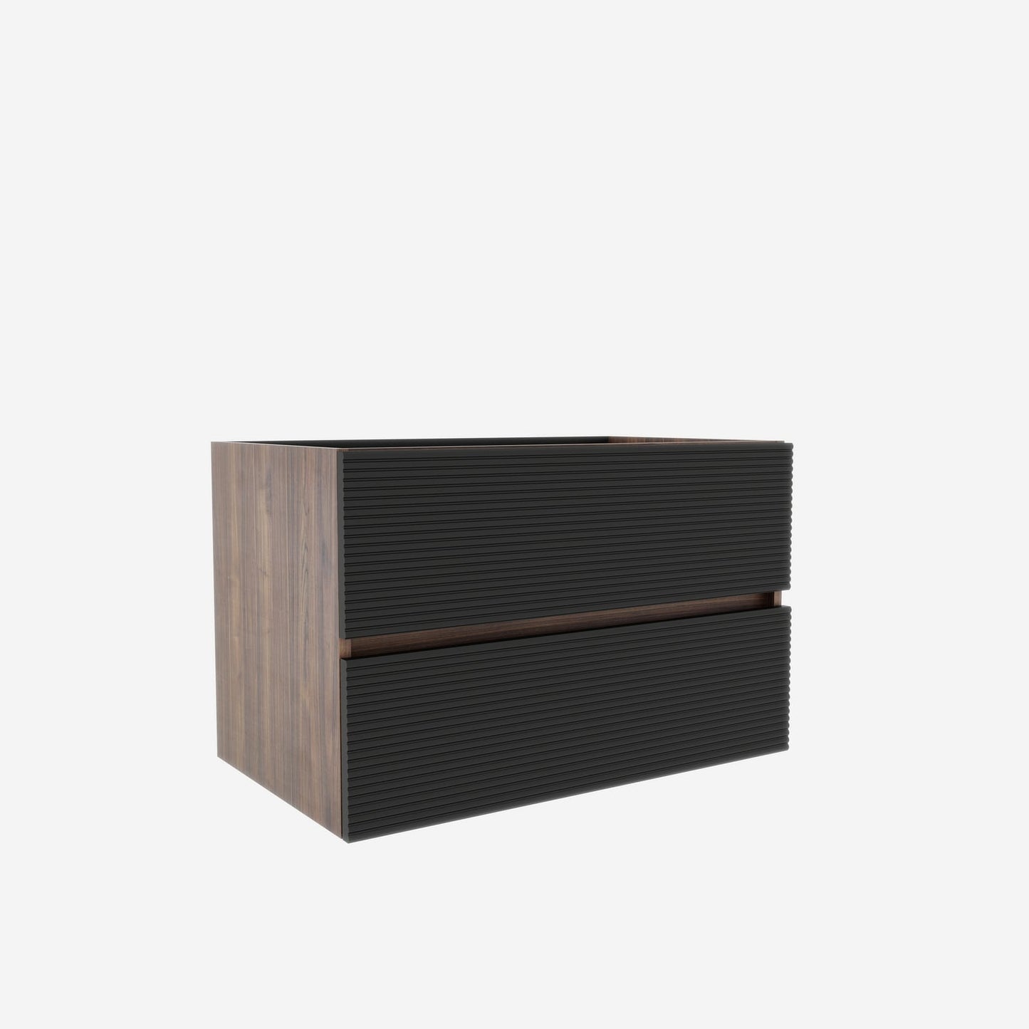 Wall Mounted Oak Bathroom Vanity with Double Drawers