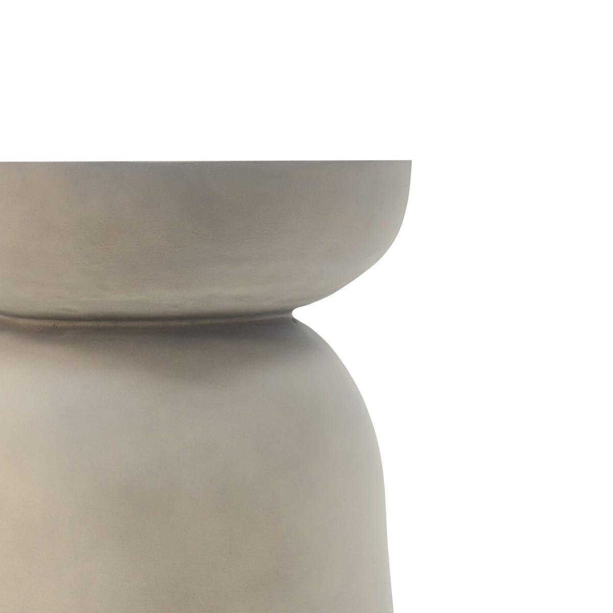Light Grey Concrete Outdoor Side Table - 15.75"