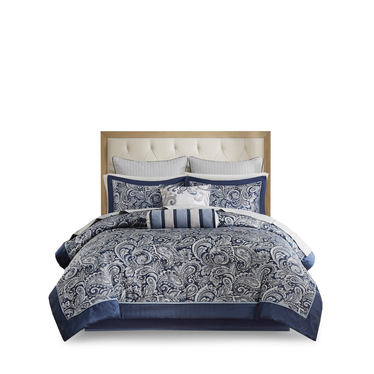 Navy King Comforter Set - 12 Piece Bedding