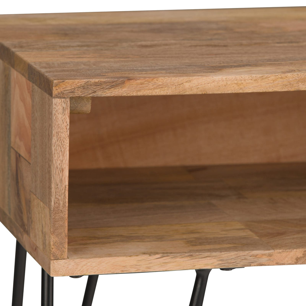 Light Brown Mango Wood Console Table - 55" x 16"