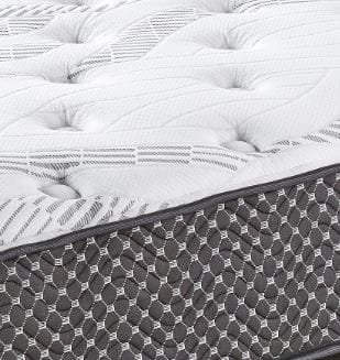 Full Size Foam Spring Mattress - Black White for Bedroom