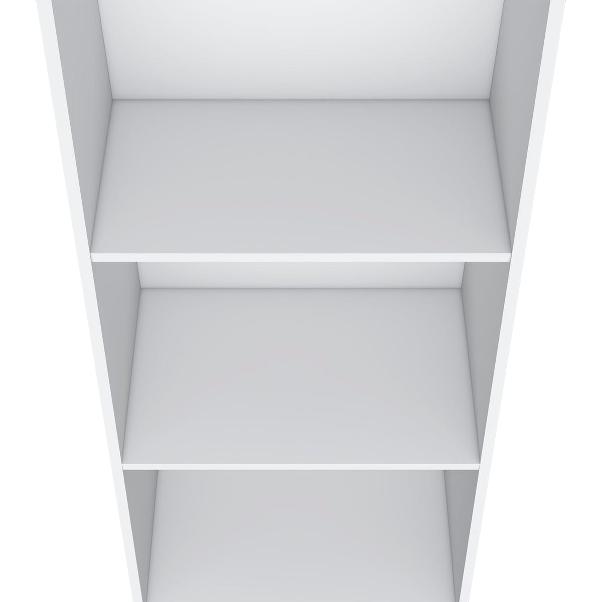 White Modern File Cabinet - 3 Shelves 47" High