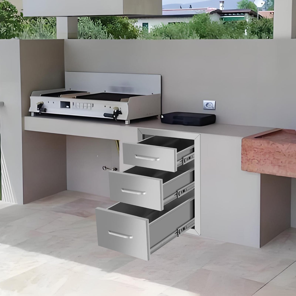 18 Inch Stainless Steel Outdoor Kitchen Drawers