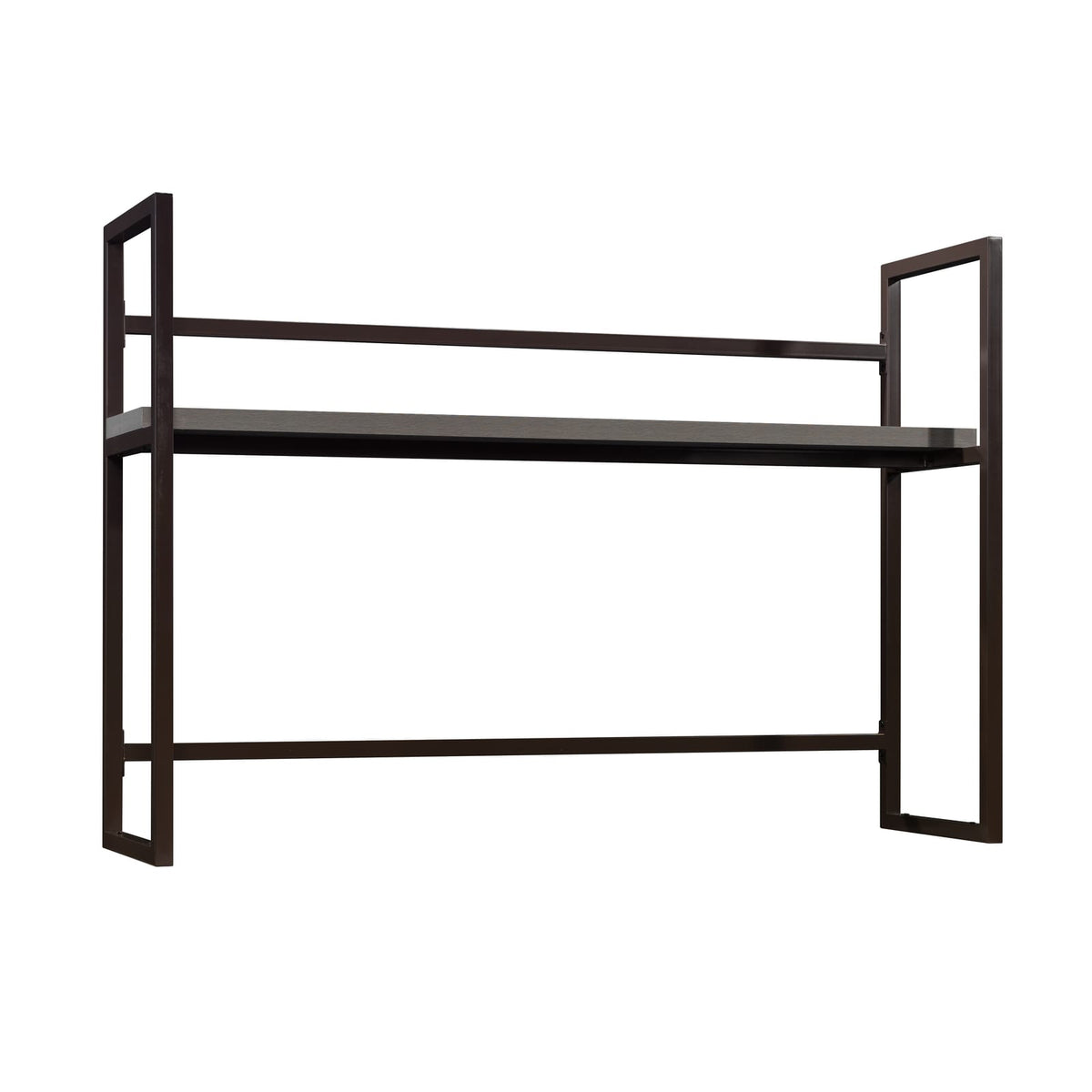 Hutch with 1-Inch Thick Top - Brown Display Shelf