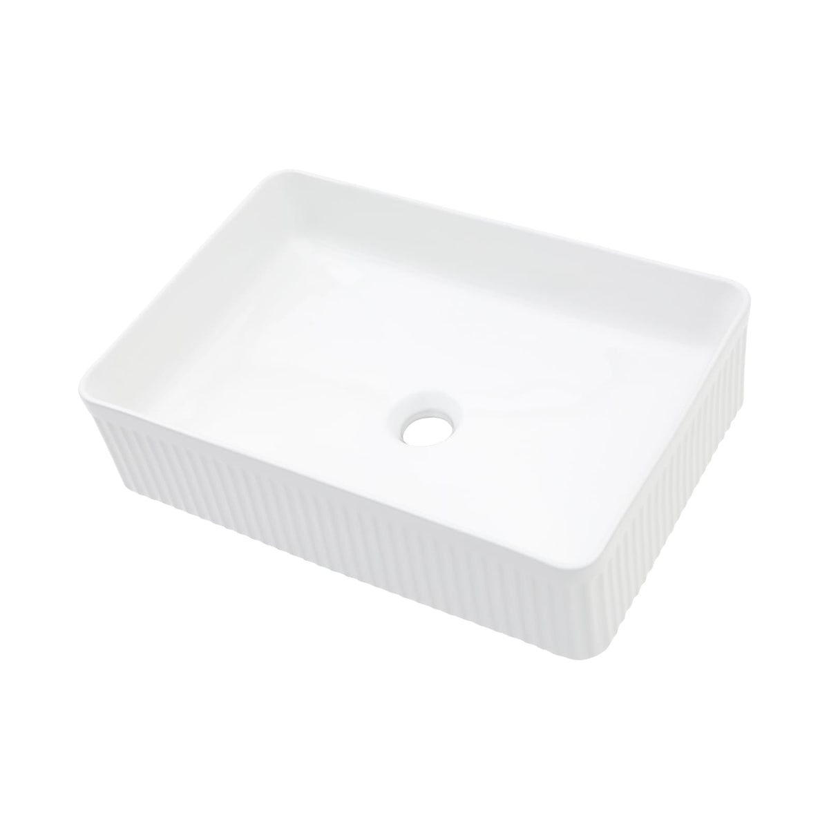 White Ceramic Rectangular Vessel Sink - 19.63" x 13.69"