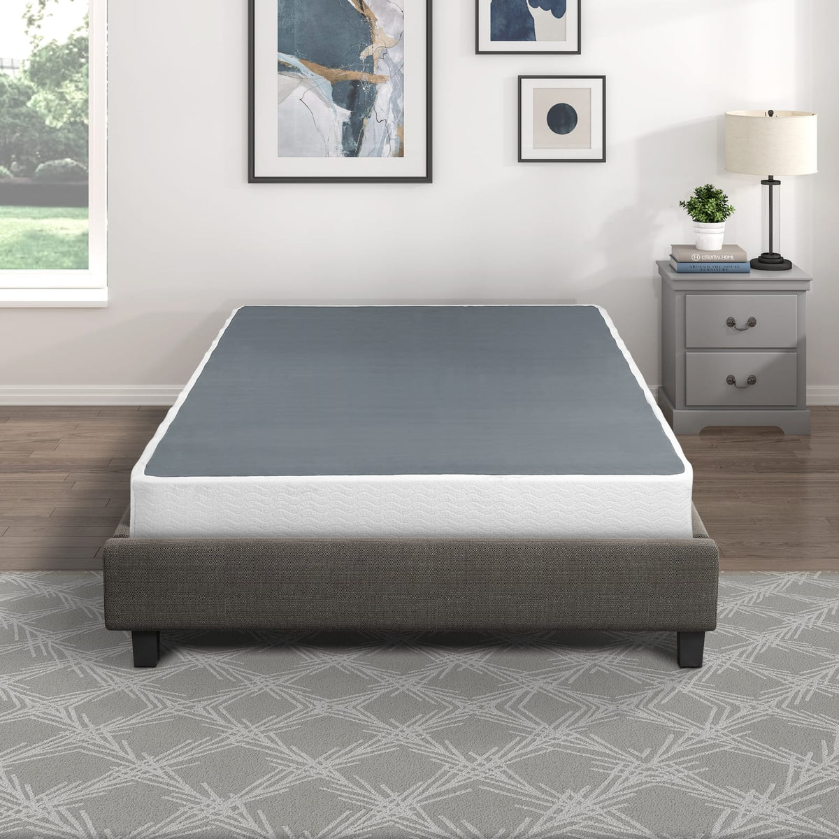 Full Metal Bed Frame Black 8.5 Inch High