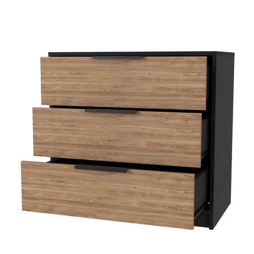 Multicolor Industrial Particle Board Three Drawer Bedroom Dresser