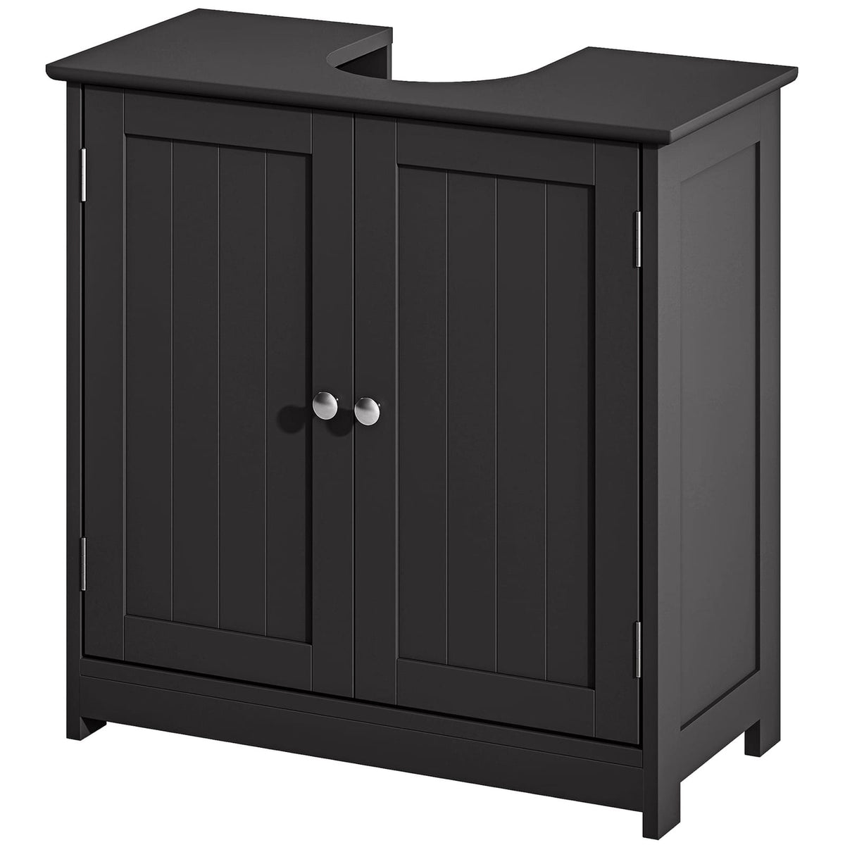 Black MDF Bathroom Sink Cabinet - Under Sink Storage