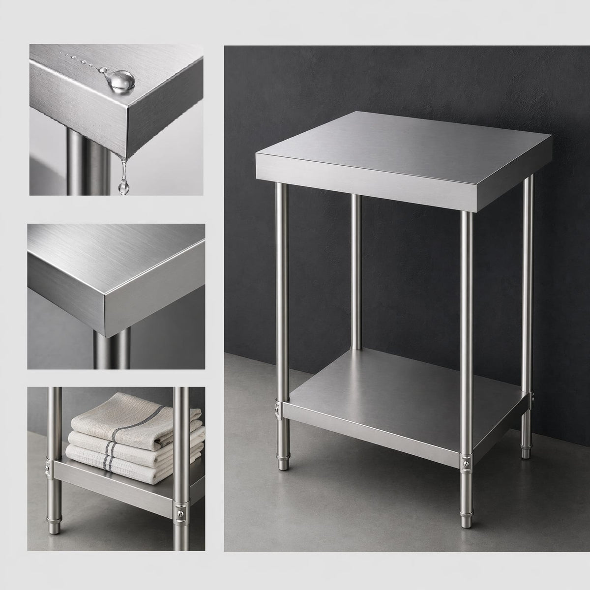 24 Inch Stainless Steel Kitchen Table - Restaurant Prep Table