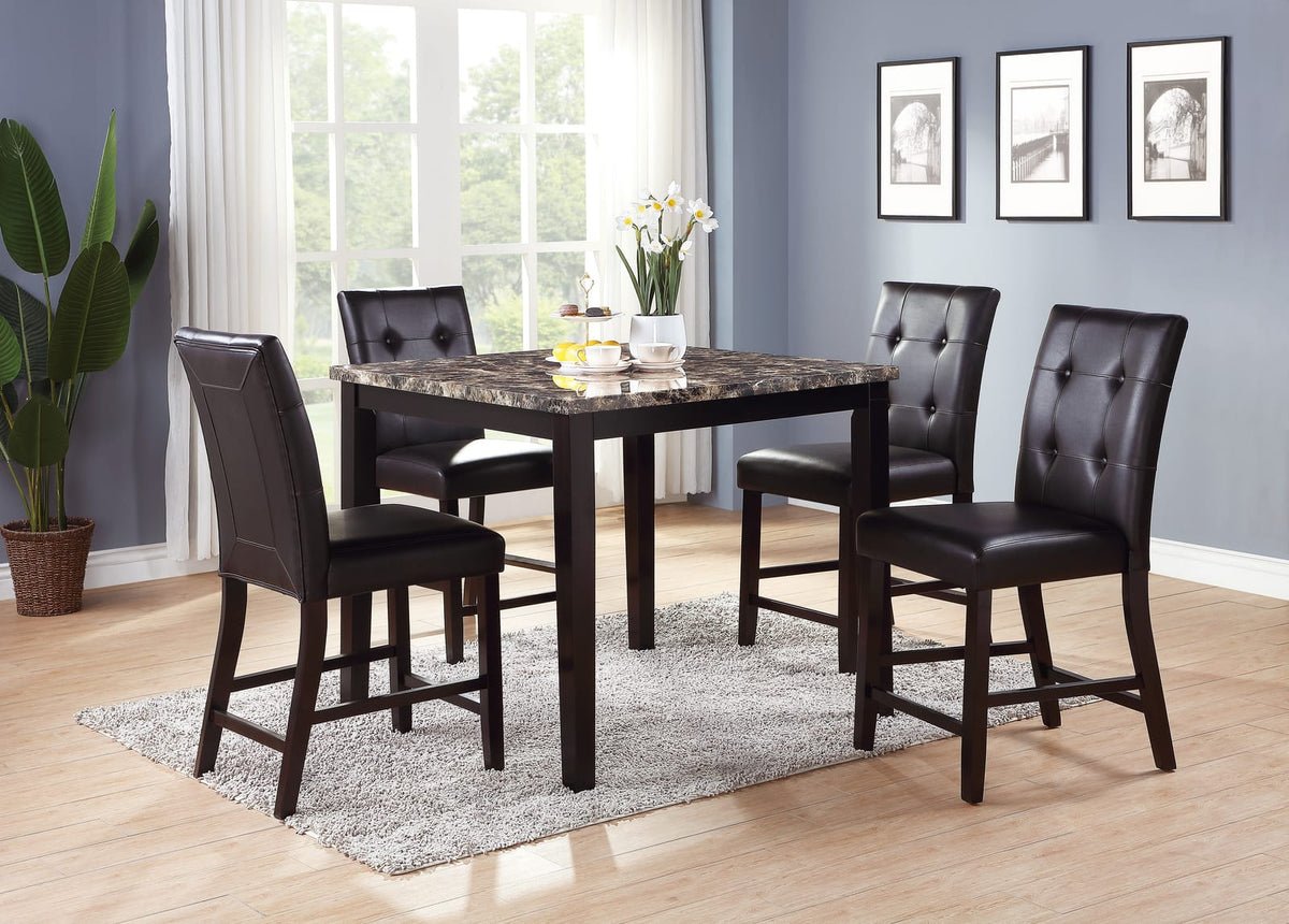 Espresso Birch Dining Table - 42" Square MDF Top