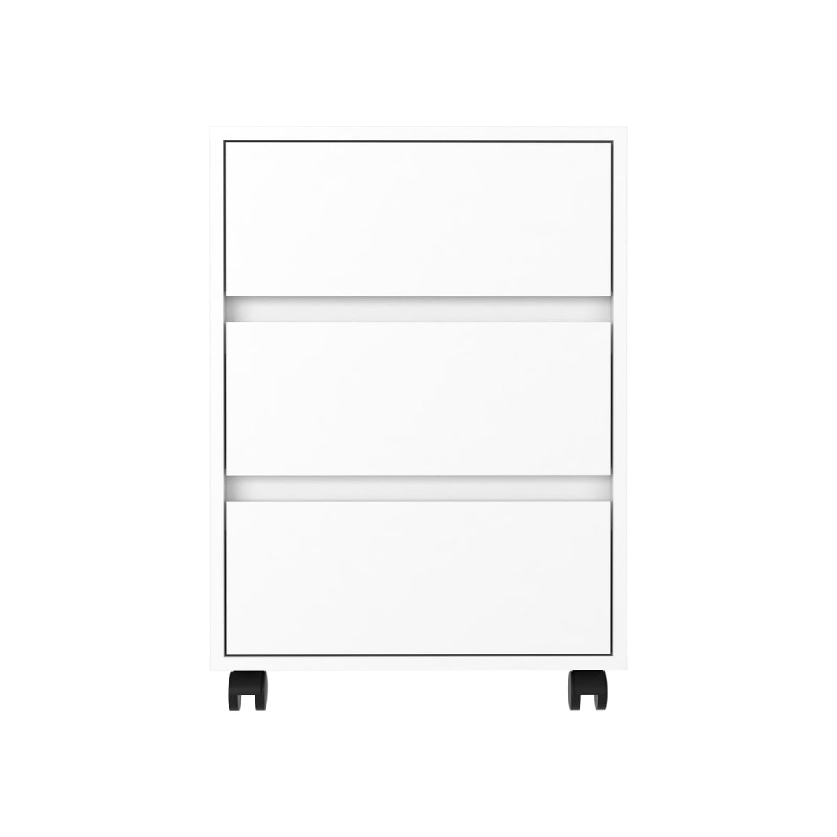 White 3-Drawer Filing Cabinet - 18" W x 17.8" D x 17.8" H for Living Room