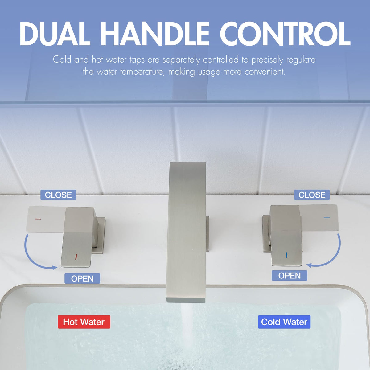 Brushed Nickel Widespread Bathroom Sink Faucet Upgrade