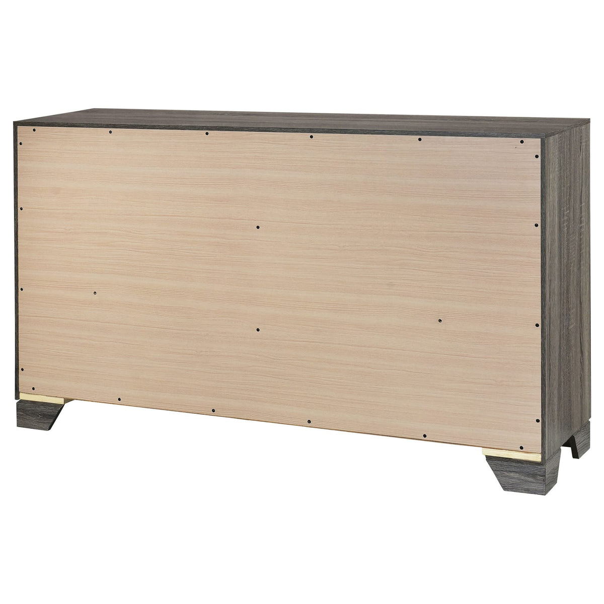 Funston Brown Oak 6-Drawer Dresser - Bedroom Storage