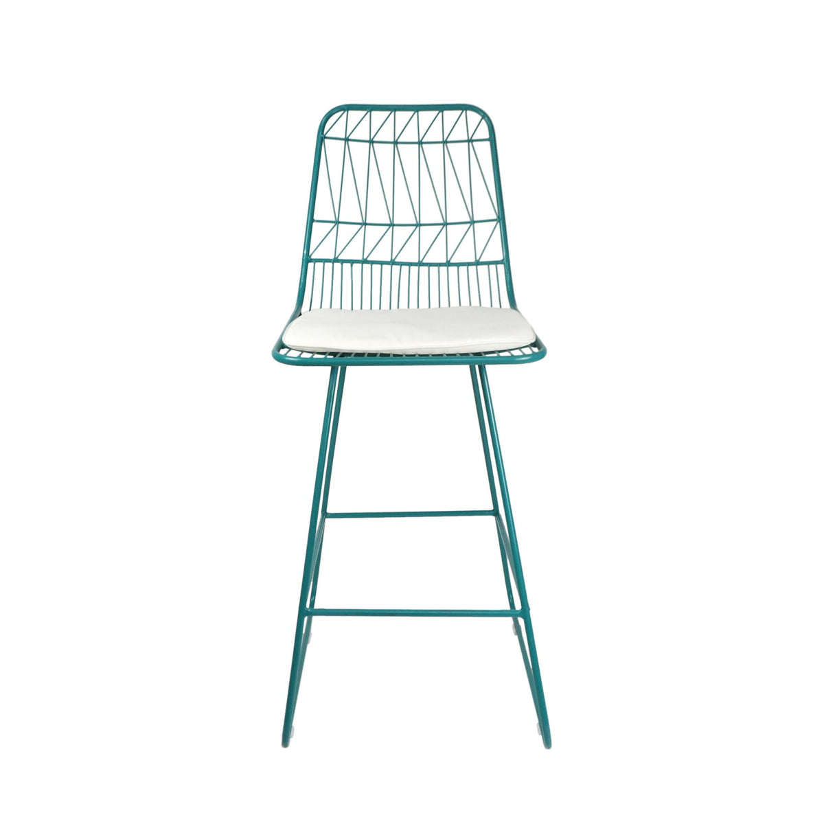 Beige Iron Counter Stools Set of 2 for Patio Outdoor Spaces