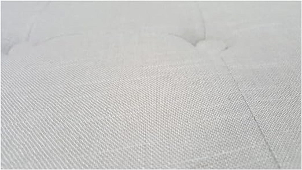 Gray Linen Bedroom Bench with Nailhead Trim