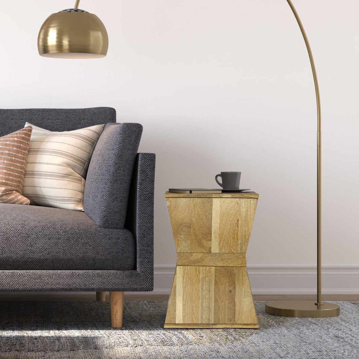 Westfield Side Table - Light Brown Wood - Modern Boho Design