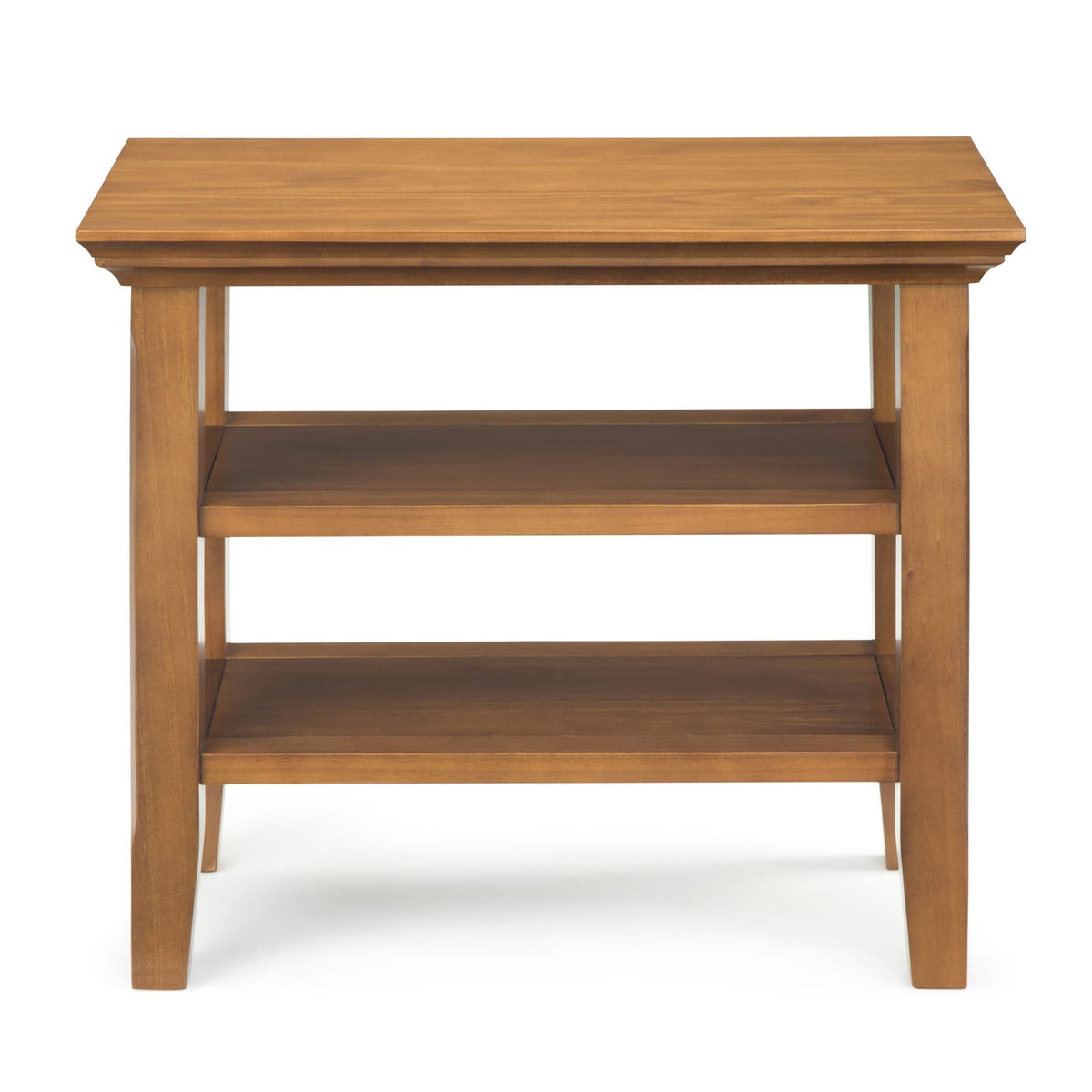 Light Brown Wood Side Table - 14x24 Inches