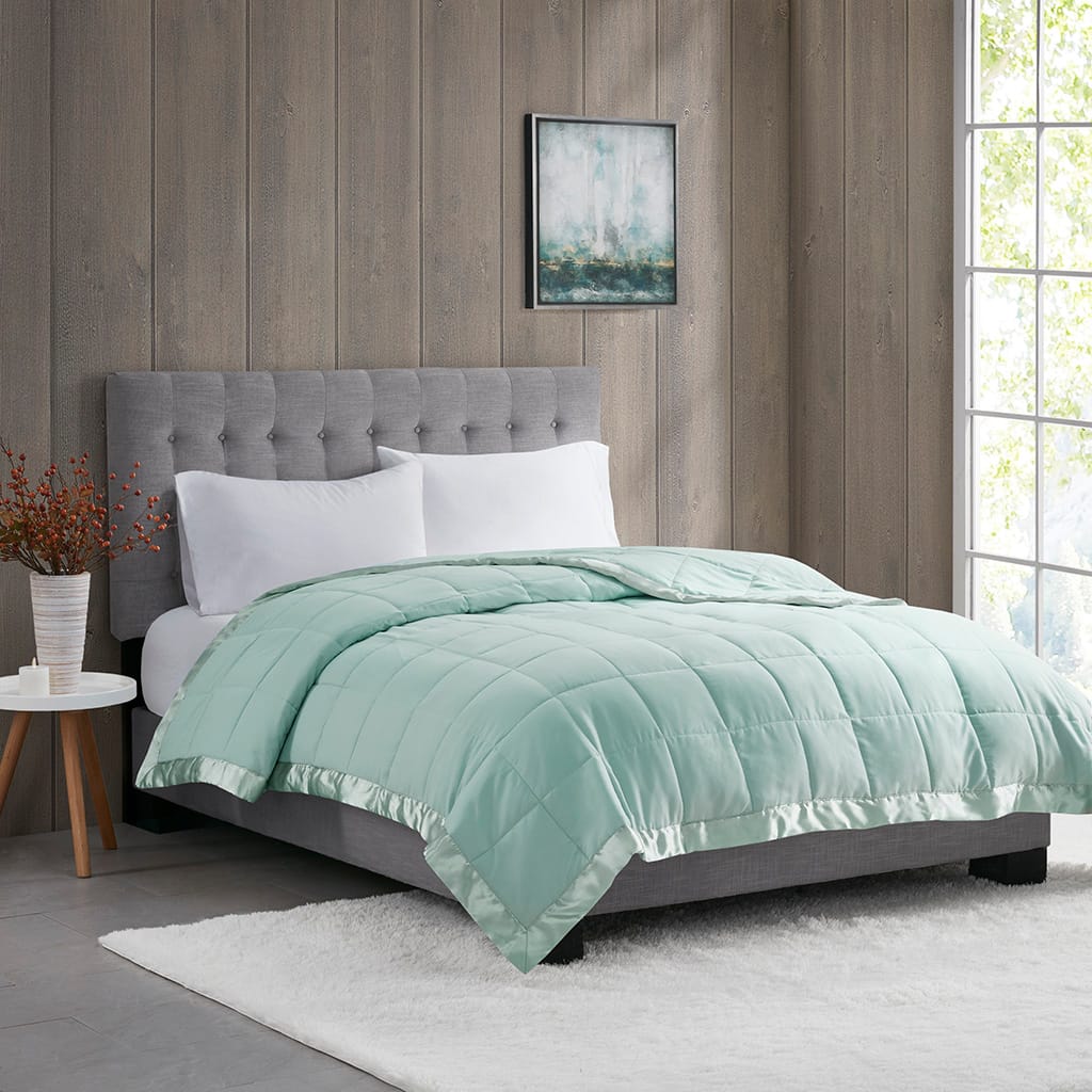 Seafoam Polyester King Size Blanket - Lightweight Summer Bedding