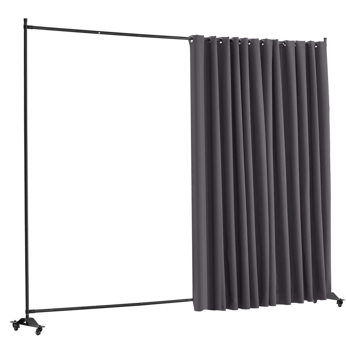 Portable Room Divider Panel - Gray with Wheels | Privacy Screen