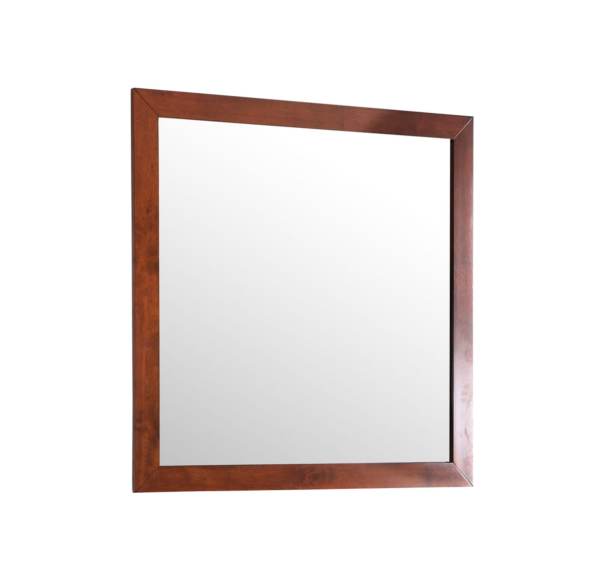 Cherry Wood Vanity Mirror - 41" Wide Storage Mirror