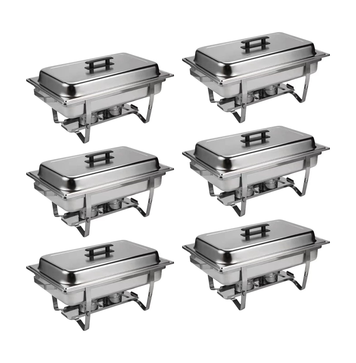 6 Piece Stainless Steel Catering Buffet Set