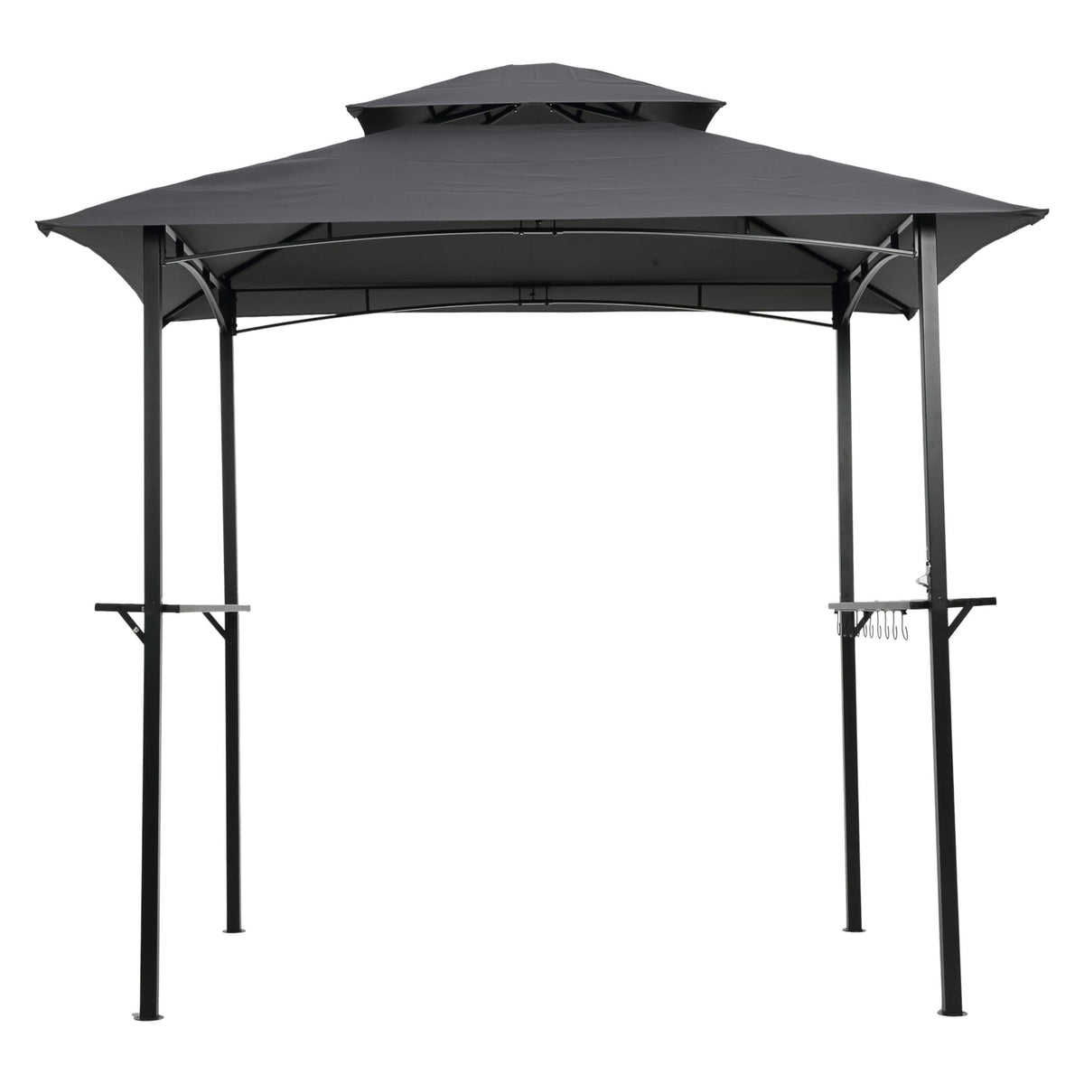 8x5Ft Grill Gazebo Replacement Canopy - Gray Fabric