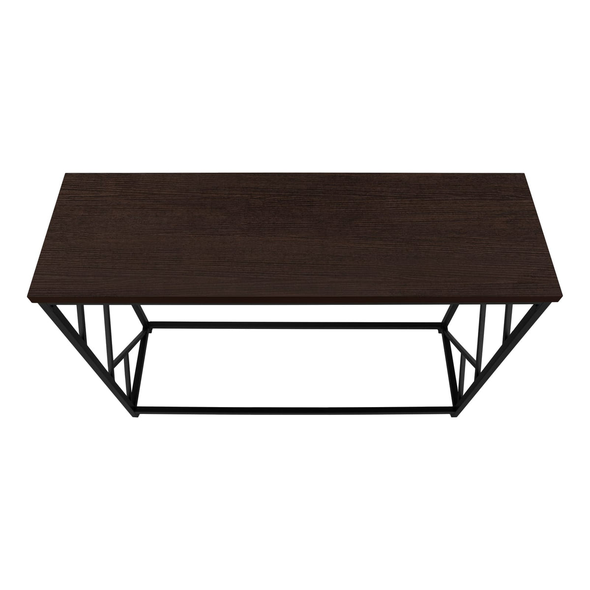 Espresso Metal Accent Table - 44" Entryway Console