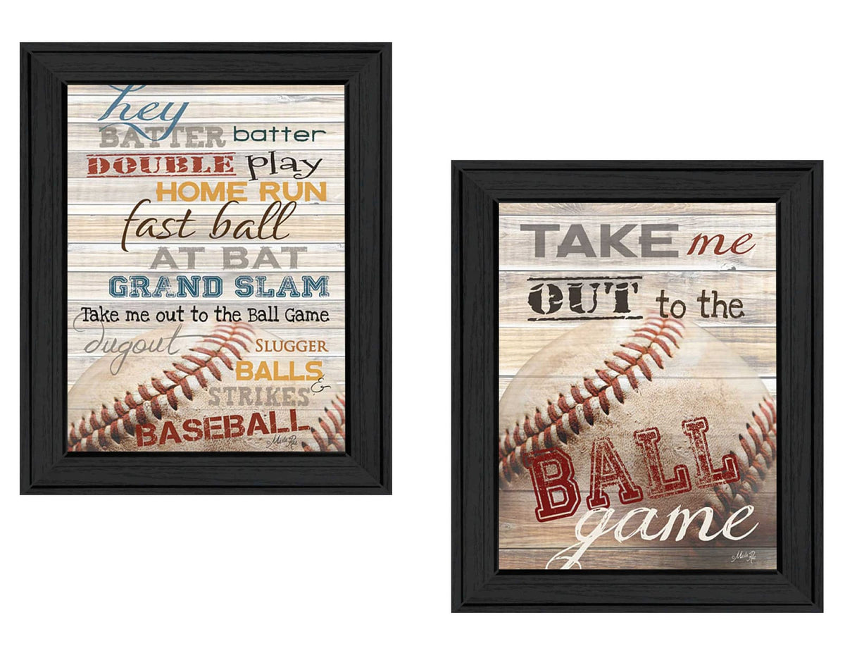 Black Framed Baseball Wall Art for Bedroom Decor