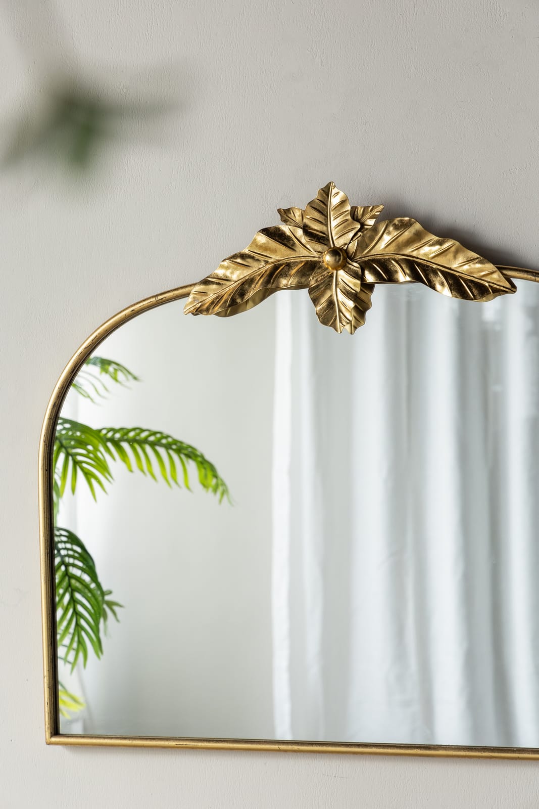 Gold Arched Mirror - Iron & MDF Frame, 39.5" x 35" for Bathroom