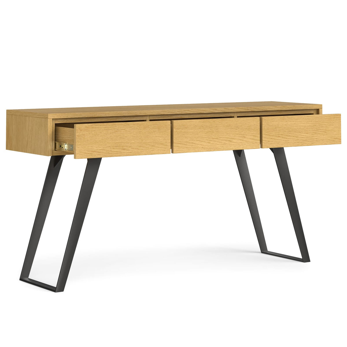 60" Wide Oak Console Table - Entryway Organizer Table for Living Room
