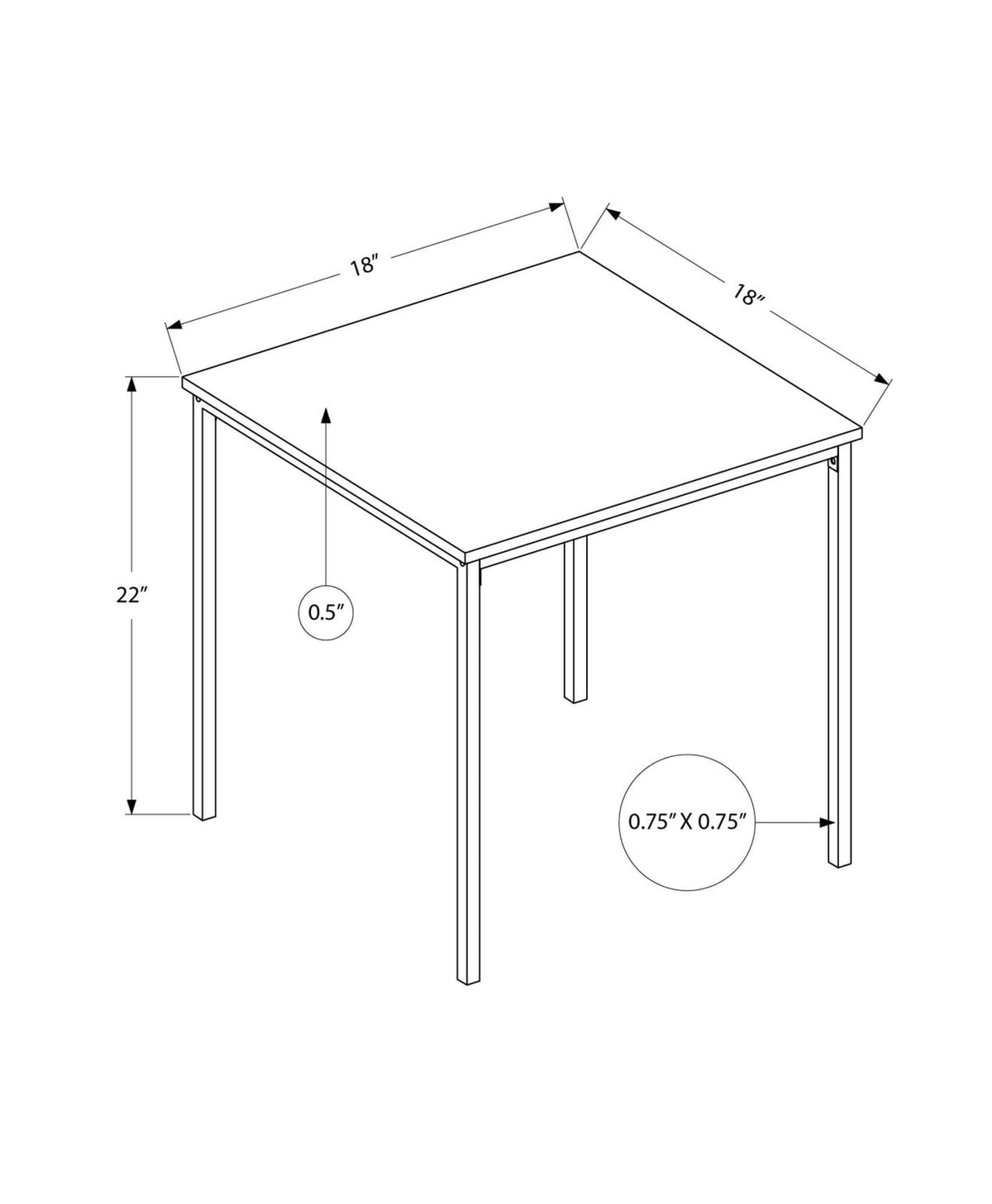 Small Accent Table - Oak & Black Metal