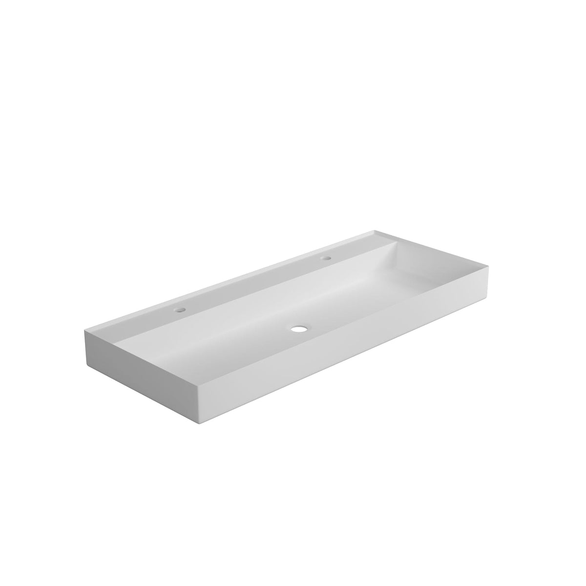 Matte White Solid Surface Bathroom Vanity Sink for Renovation