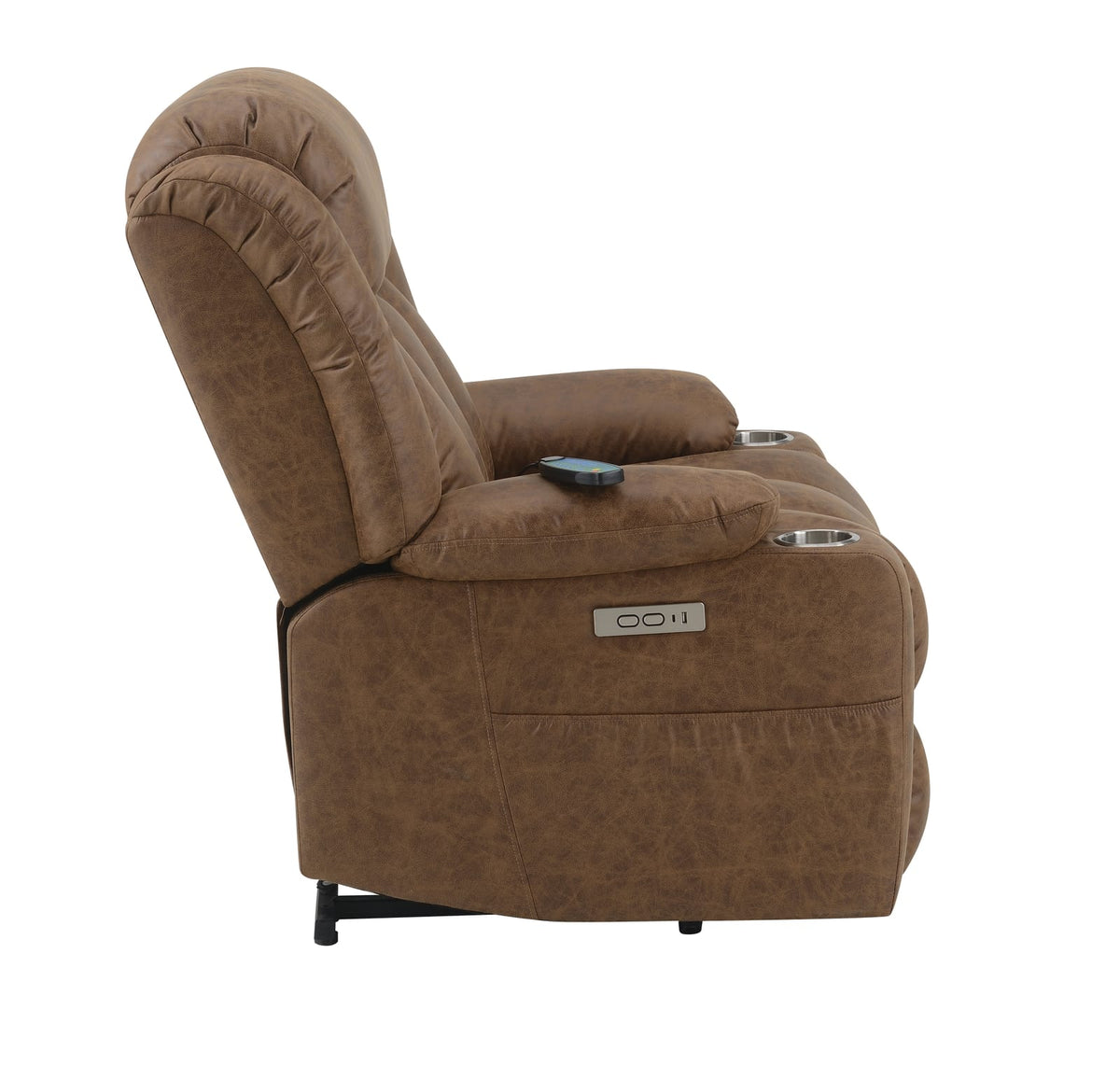 Brown Power Lift Recliner - Massage & Heating